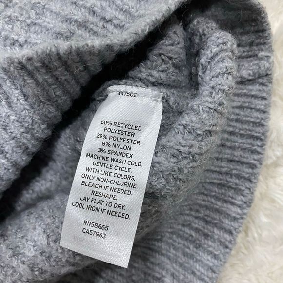 BP Nordstrom Gray Plaited Stitch Recycled Blend Crewneck Sweater - Picture 5 of 5